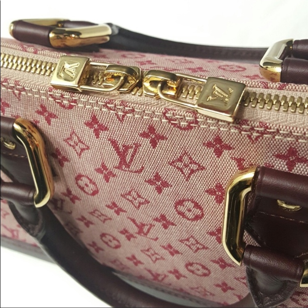 Alma Cherry Red Mini Lin Monogram - Picture 7 of 11